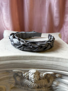 JULIET BRAIDED SILK HEADBAND one of a kind Epona Valley SILVER 