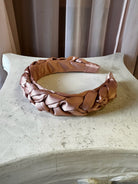 JULIET BRAIDED SILK HEADBAND one of a kind Epona Valley PEACH 