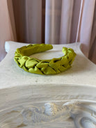 JULIET BRAIDED SILK HEADBAND one of a kind Epona Valley GREEN 