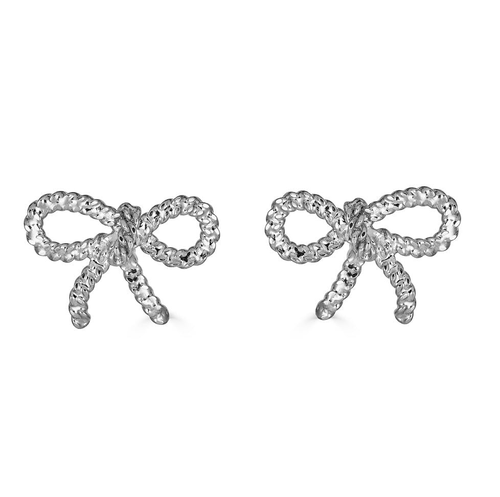 Bow Earrings Silver