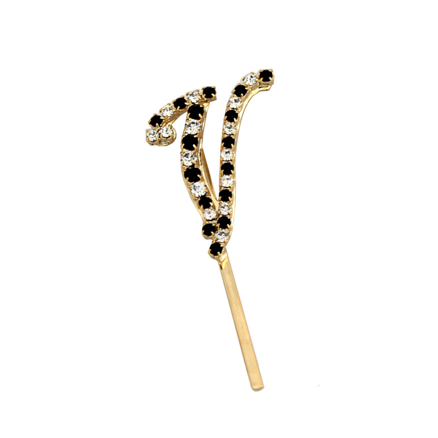 B&W CURSIVE LETTER BOBBY PIN – Epona Valley